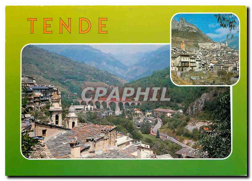 CPM Tende Vues du village et du viaduc 