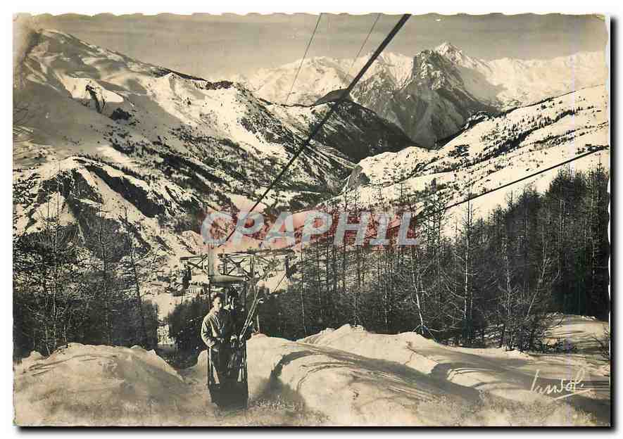 CPM Valloire Galibier Savoie Le Telebenne Julliard Au fond le Perron des Encombres
