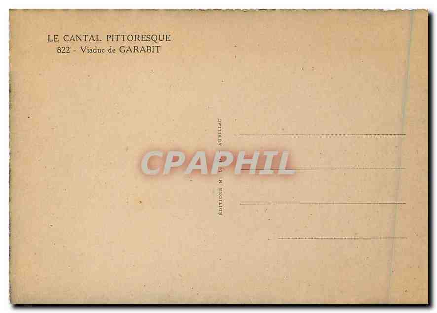 CPM Le Cantal Pittoresque Viaduc de Garabit  — Rückseite