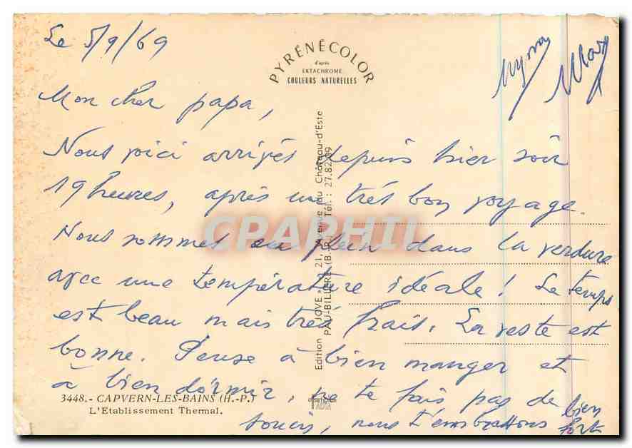 CPA Capvern les Bains HP L'Etablissement Thermal  — Verso