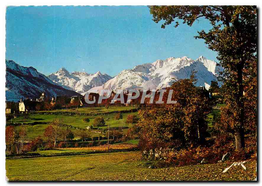 CPM D'Argeles Col d'aubisque HP Arras le Village et le Massif des Gabizo 