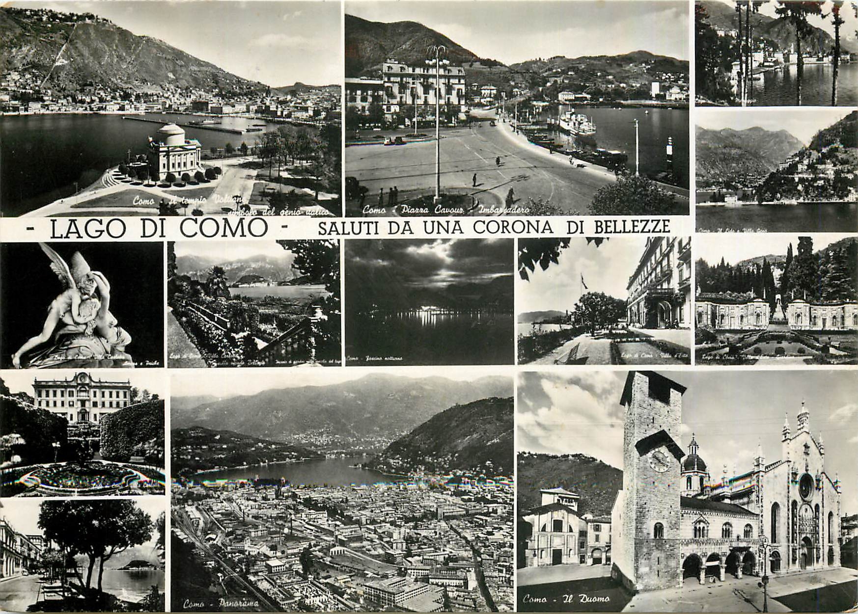 CPM Lago di Como Saluti da Una Corona di Bellezze 