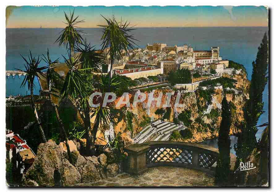 CPM La Cote d'Azur Le Rocher de Monaco vu des Jardins Exotiques 