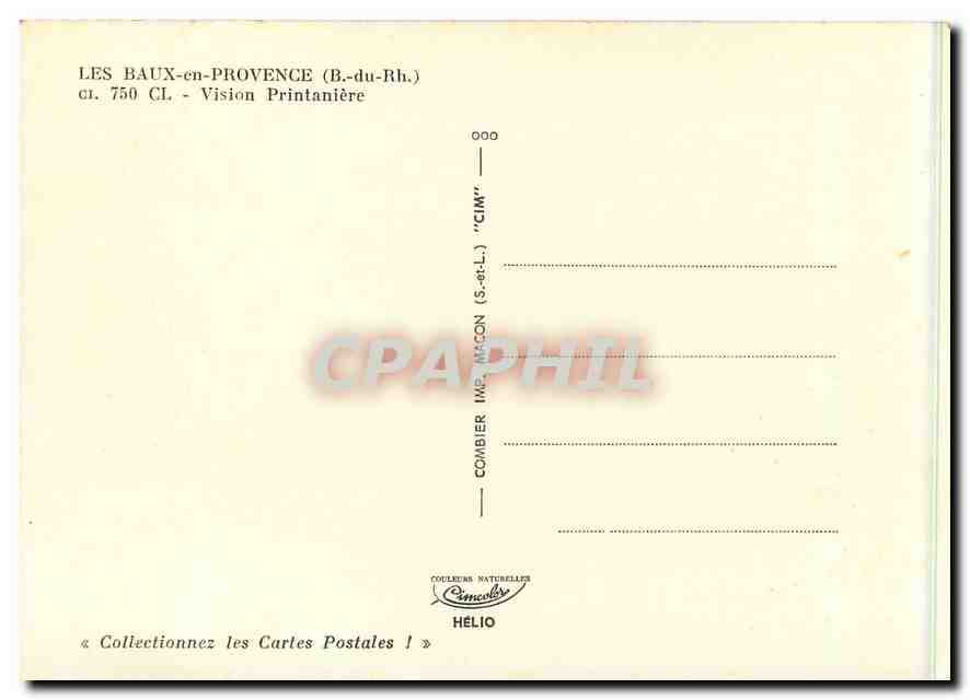 CPM Les Baux en Provence B du Rh Vision Printaniere  — Verso