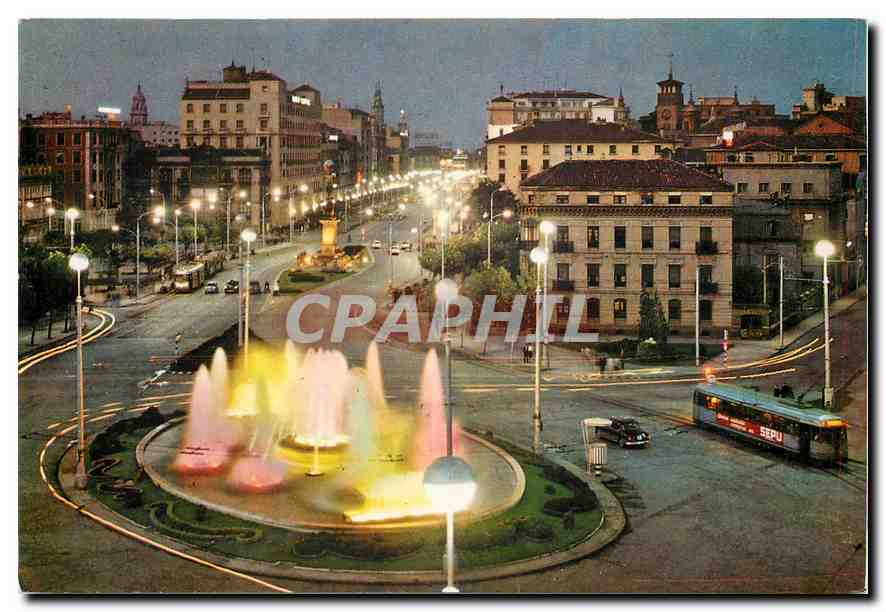 CPM Zaragoza Place de Paradis et Avenue de l'Independence 