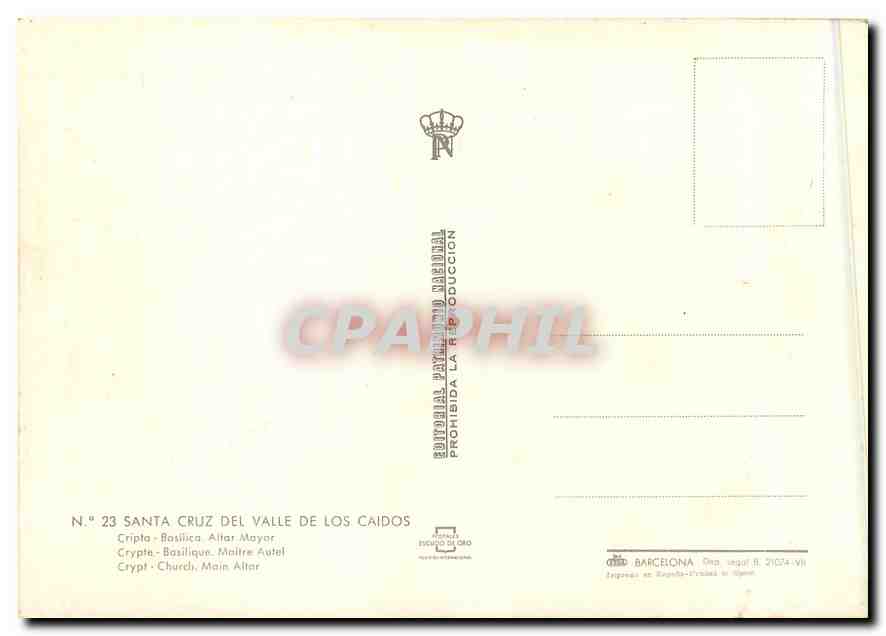 CPM Santa Cruz del Valle de Los Caidos  — Rückseite