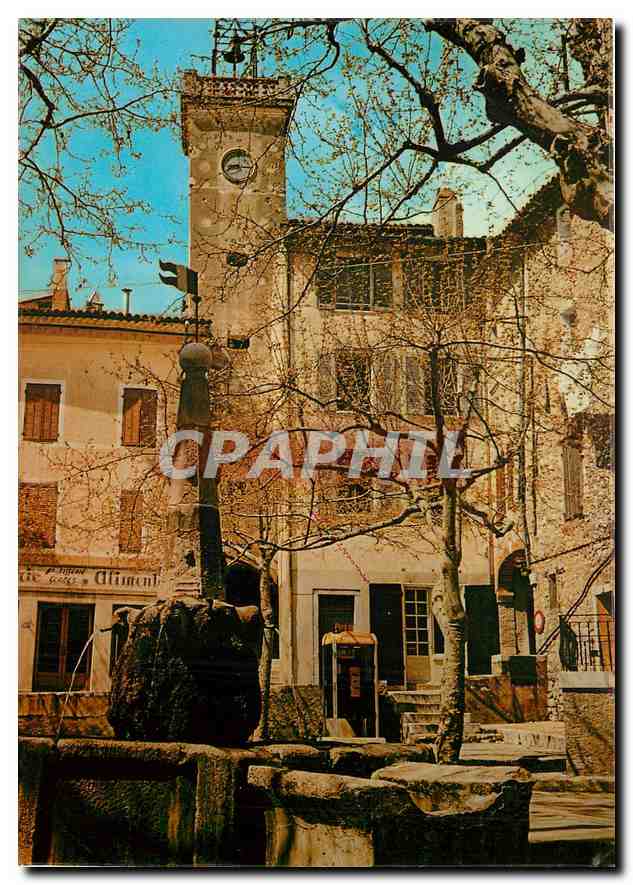 CPM Les Sites Pittoresques de Provence La Fontaine et l'Horloge 