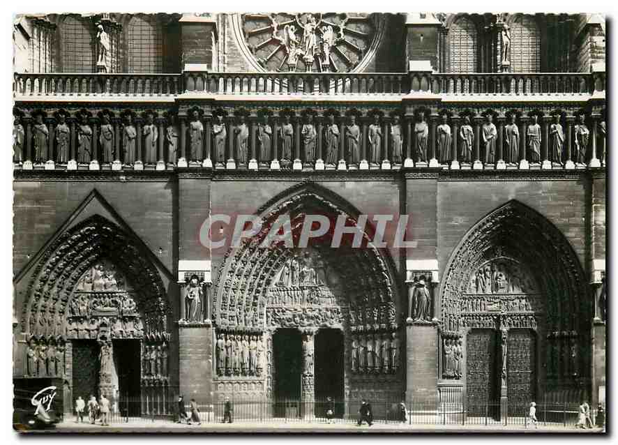 CPM Paris et ses Merveilles Notre Dame Portail Central 