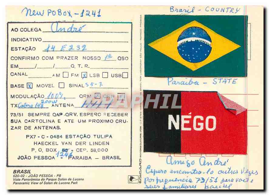 CPM Brasil Joao Pessoa Vista Panoramica  — Rückseite