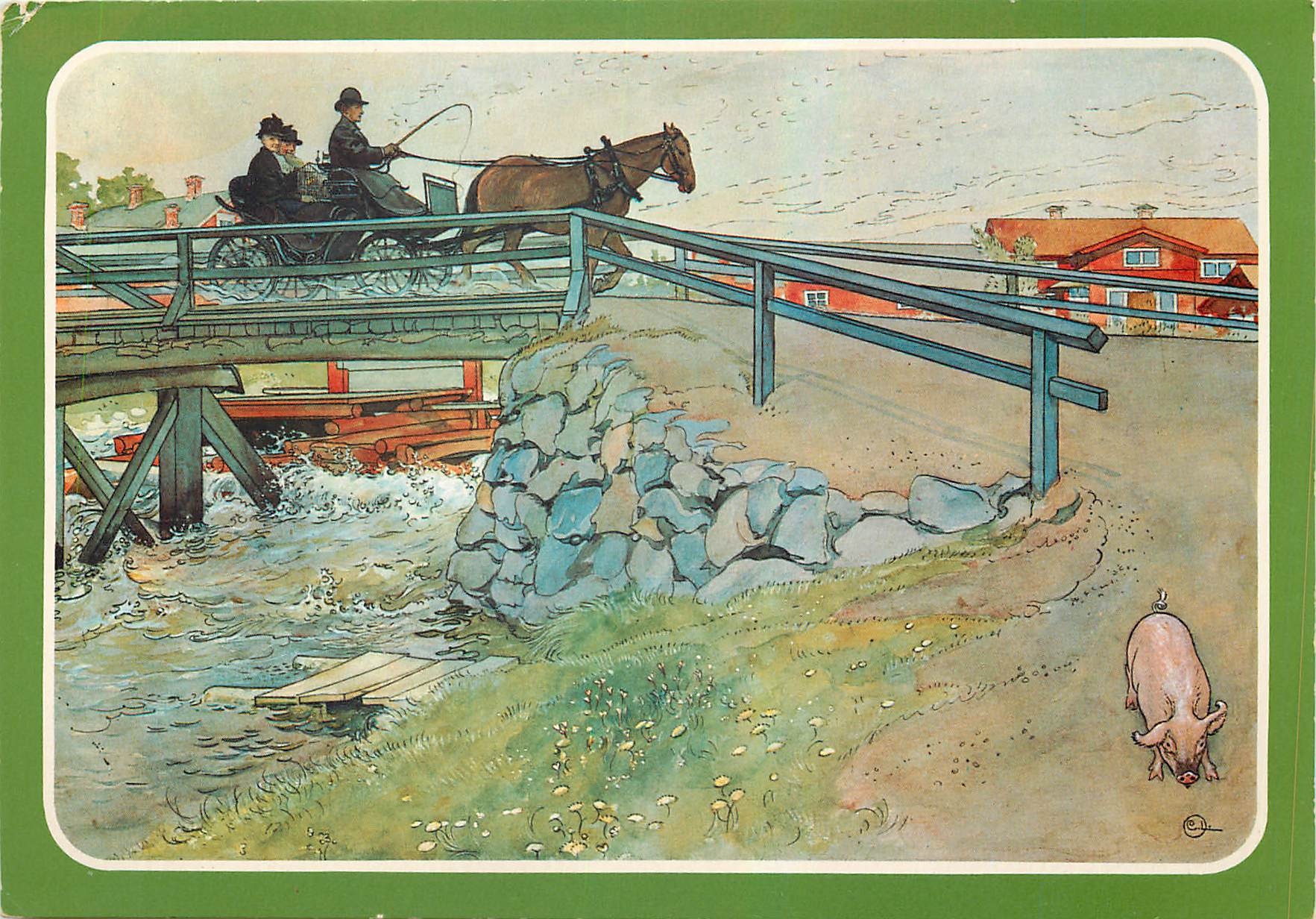 CPM Carl Larsson Bron Akvarell National Museum Stockholm 