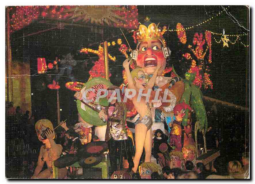 CPM Carnaval de Nice 1983 Roi de la Communication Le Char de Sa Majeste Carnaval 