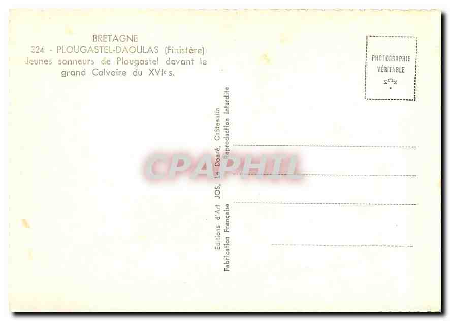 CPM Plougastel Daoulas Finistere  — Rückseite