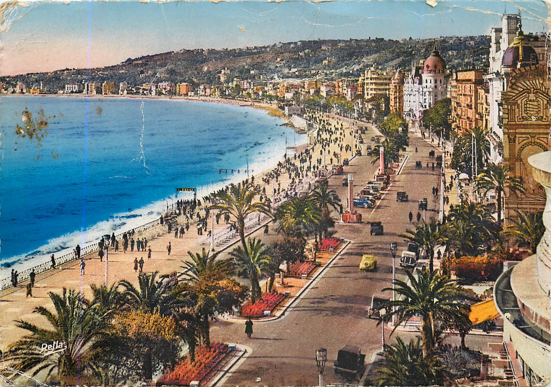 La Côte d'Azur - Nice - La Promenade des Anglais — Édition Rella, n°52 - Recto