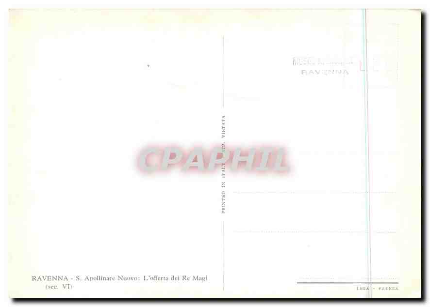 CPM Ravenna S Apollinare Nuovo l'Offerta dei Re Magi  — Rückseite