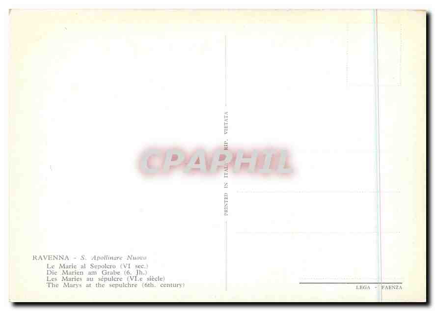 CPM Ravenna S Apollinare Le Marie al Sepolero  — Rückseite