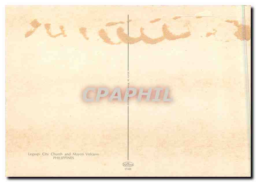 CPM Legaspi City Church and Mayon Volcano Philippines  — Rückseite