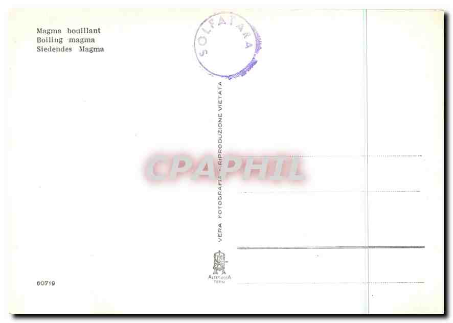 CPM Porruoli Napoli Vulcano Solfatara Magma che Bolle  — Rückseite