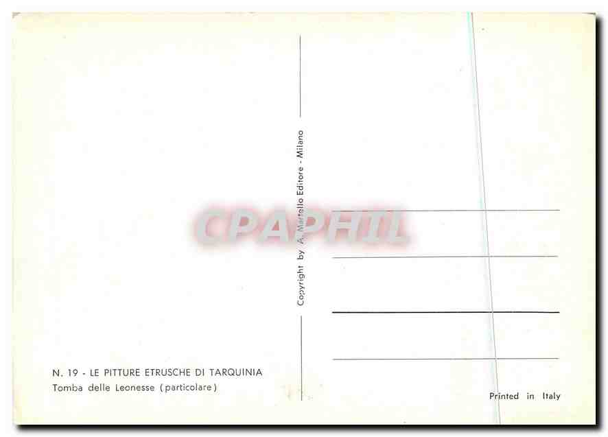 CPM Le Pitture Etrusche di Tarquinia Tomba delle Leonesse  — Verso