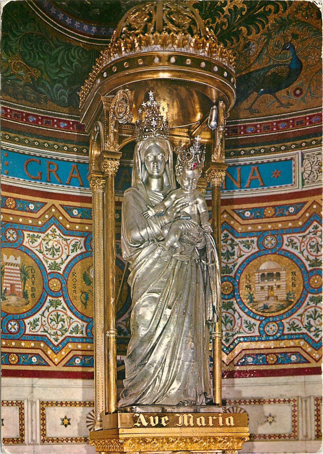 CPM Marseille Statue d'Argent du Maitre Autel Basilique Notre Dame de la Garde 
