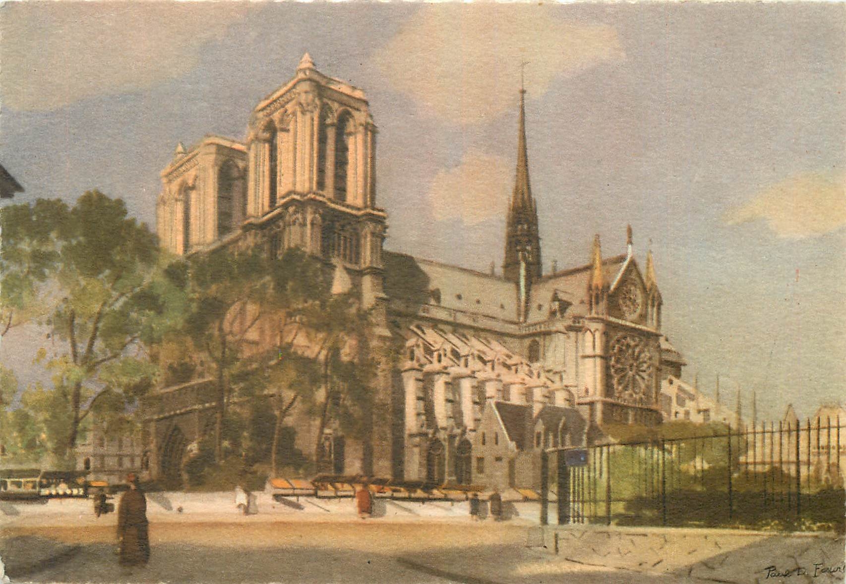 CPM Heures Calmes de Paris Notre Dame 