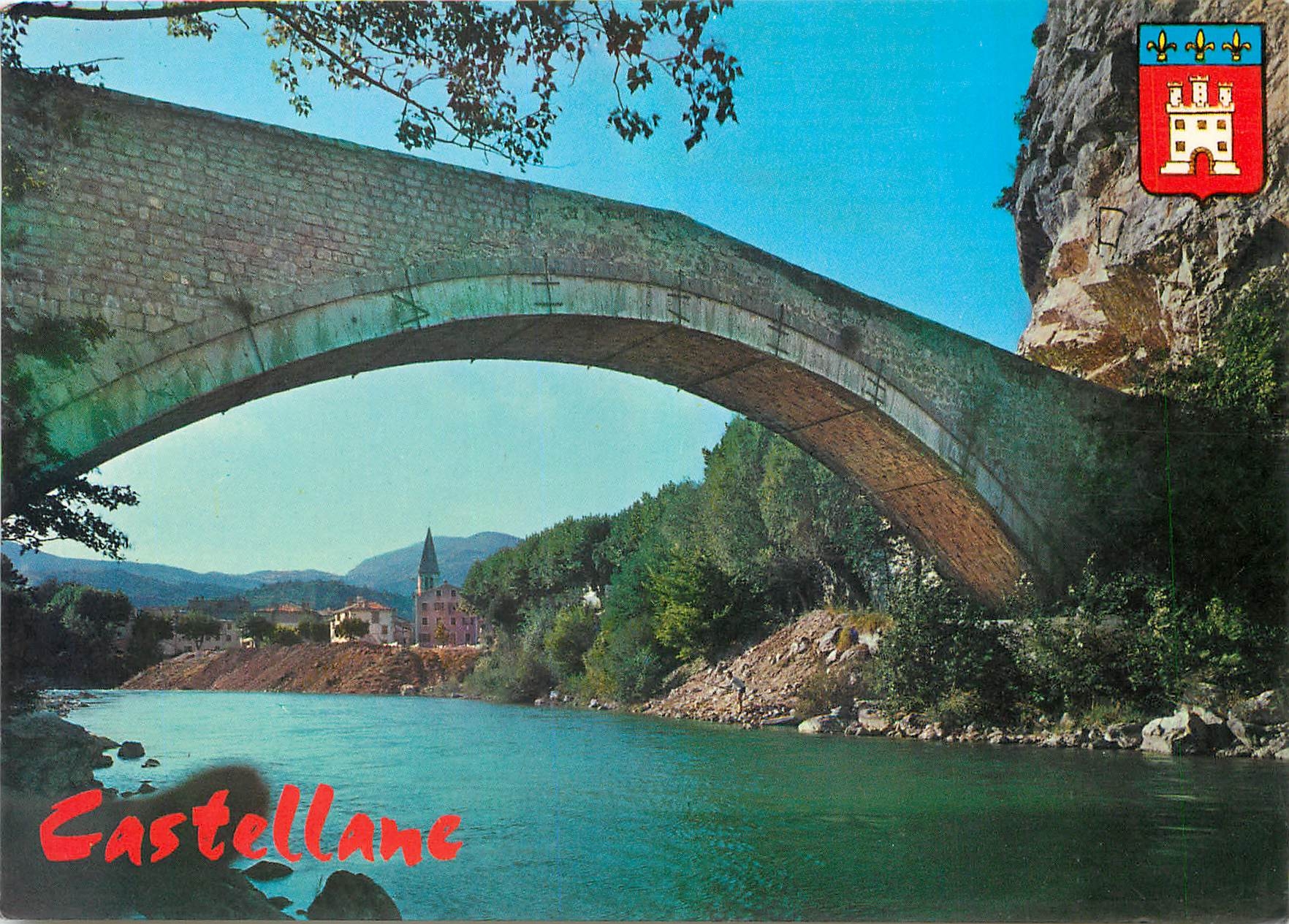 CPM Route Napoleon Castellanr Alpes de Haute Provence Alt 724 m le pont du roc