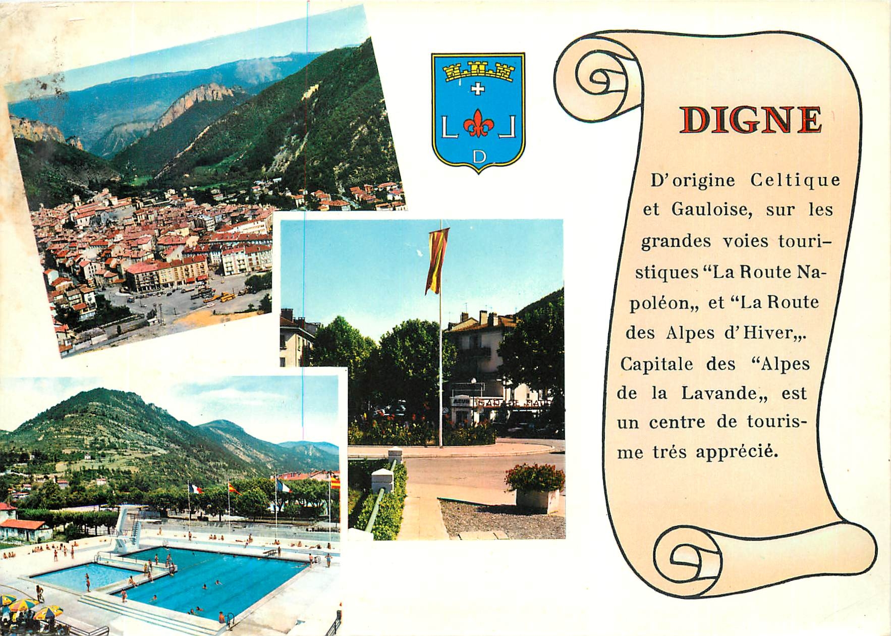 CPM Digne (B A) alt 608 m vue generale et pont sur la Bleone