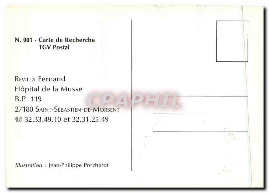 CPM Revilla Fernant Hopital de la Musse — Rückseite