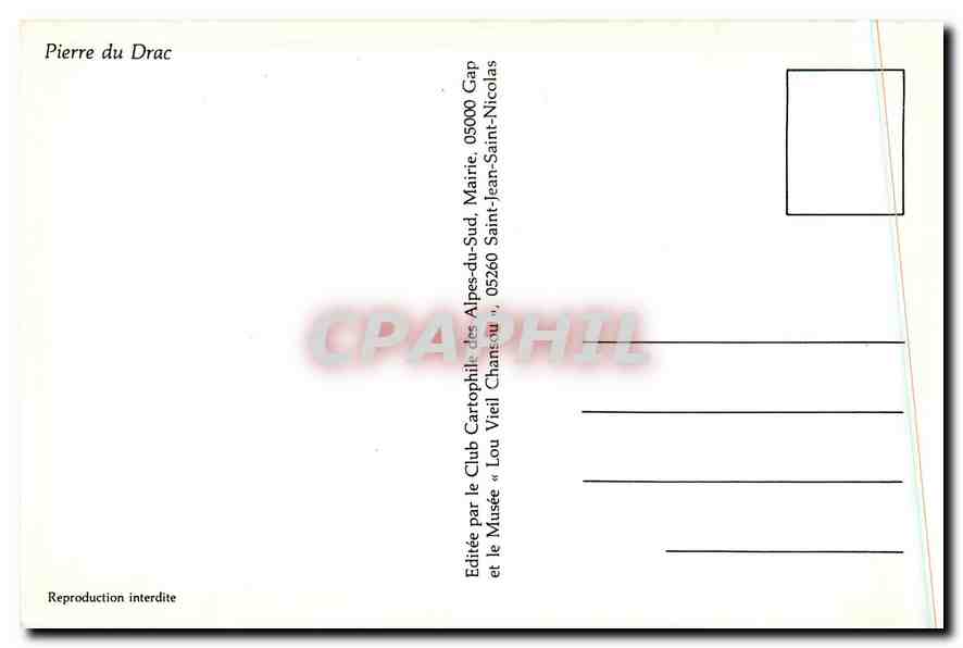 CPM Piarre dou Draou Redacteur de la lettre patrise du Chamaseur — Verso