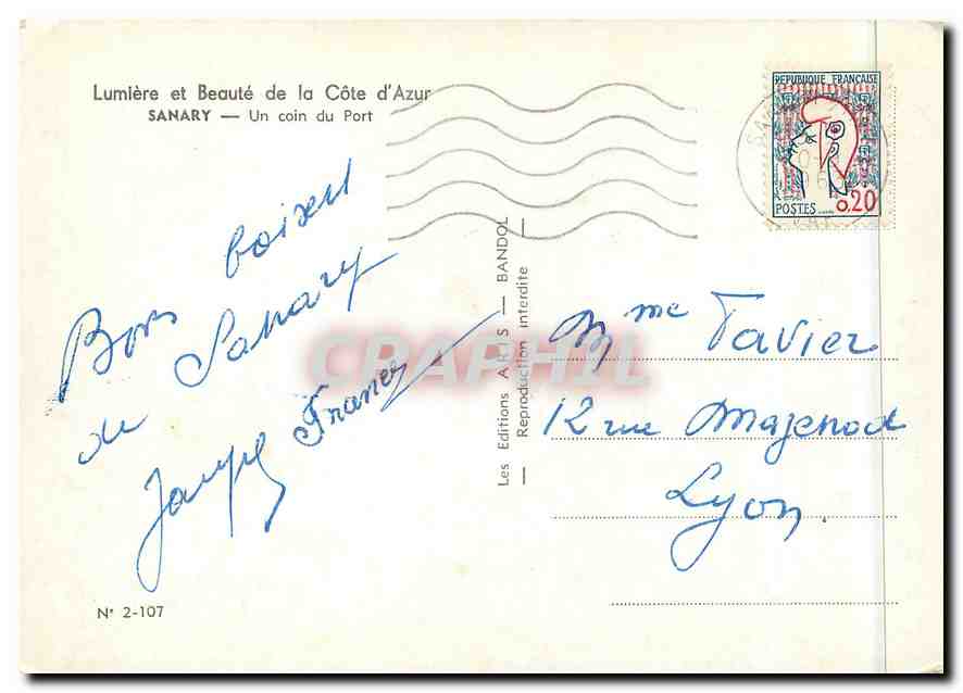 CPM Lumiere et Beaute de la Cote d'Azur Sanary Un coin du Port — Verso