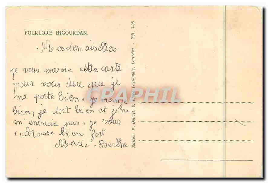 CPM Folklore Bigourdan — Back