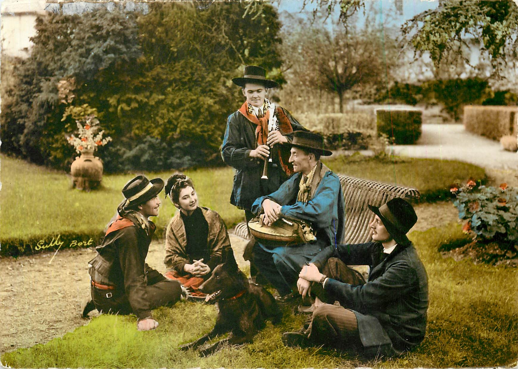 CPM  En Auvergne La Bonne histoire du Vieux musicien Auvergnat