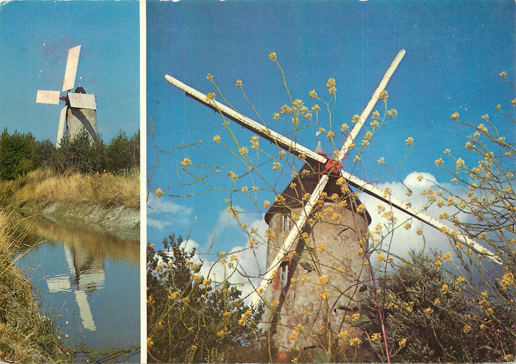 CPM La Vendee touristique Moulin dans le Marais
