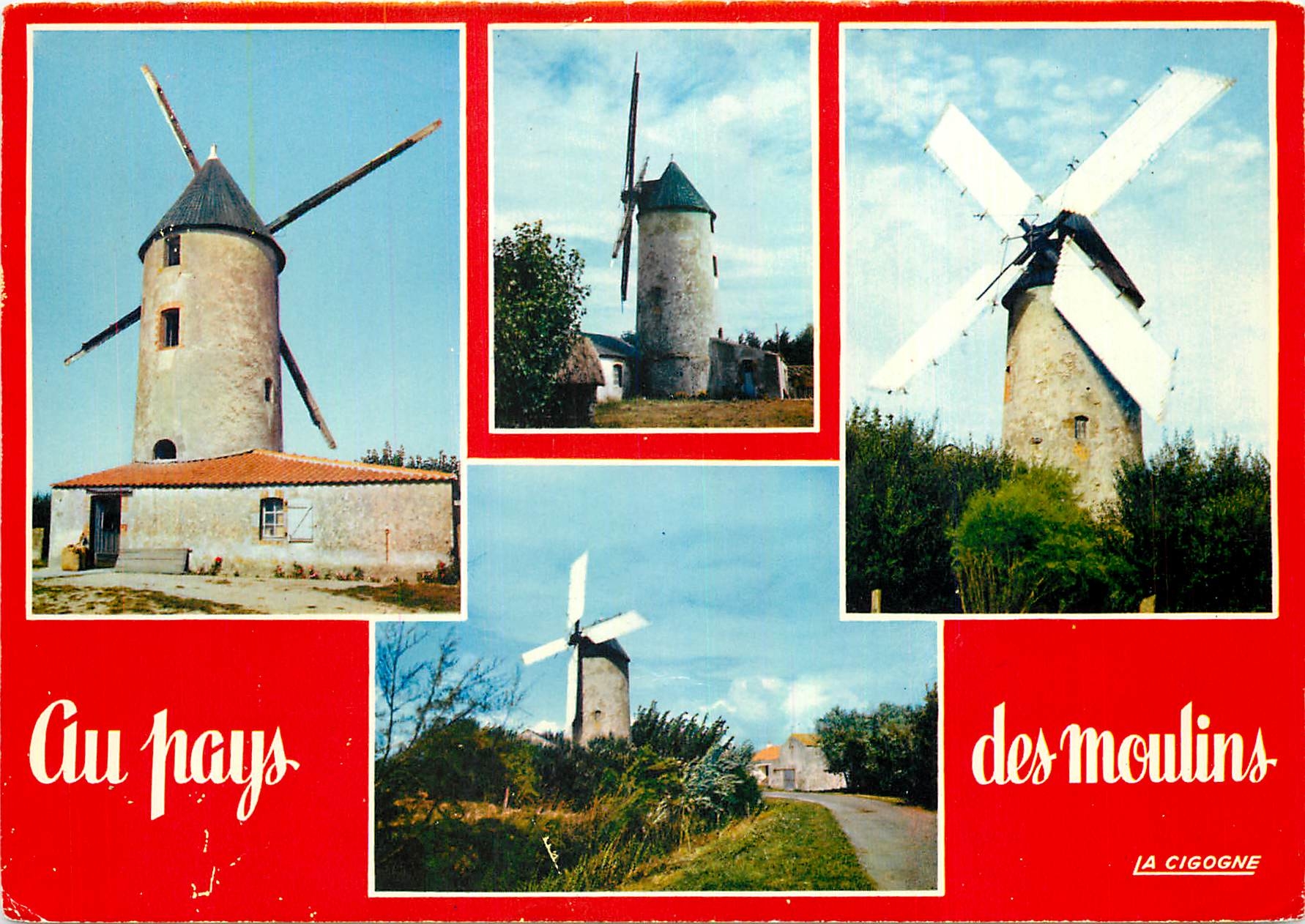 CPM Au pays des Moulins le moulin de Raire par Sallertaine (Vendee) le dernier Moulin Vendeen en act