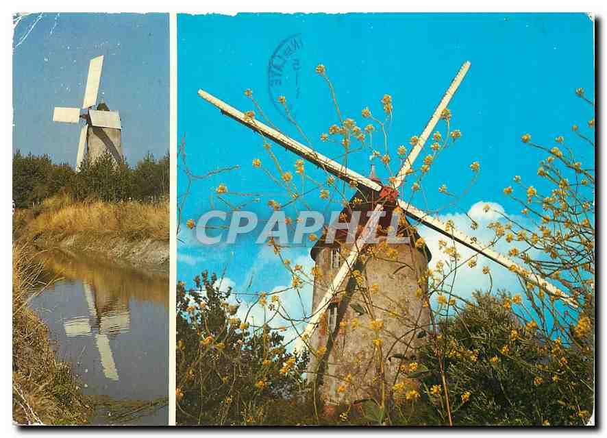 CPM La Vendee Touristique Moulin dans le Marais