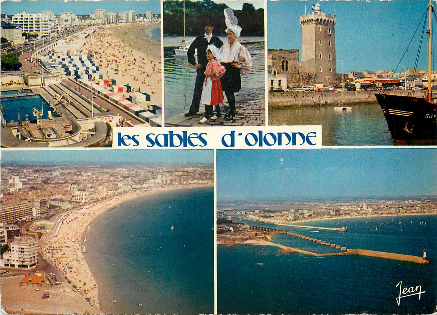 CPM La Vendee Les Sables d'Olonne La piscine et la plage