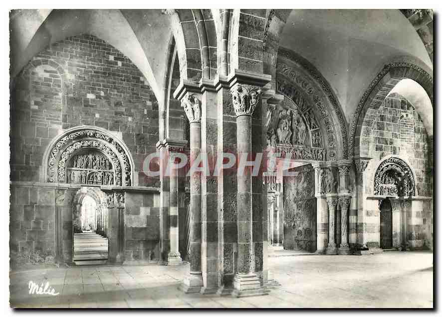 CPM Vezelay (Yonne) Eglise Abbatiale de la Madeleine La Narthex