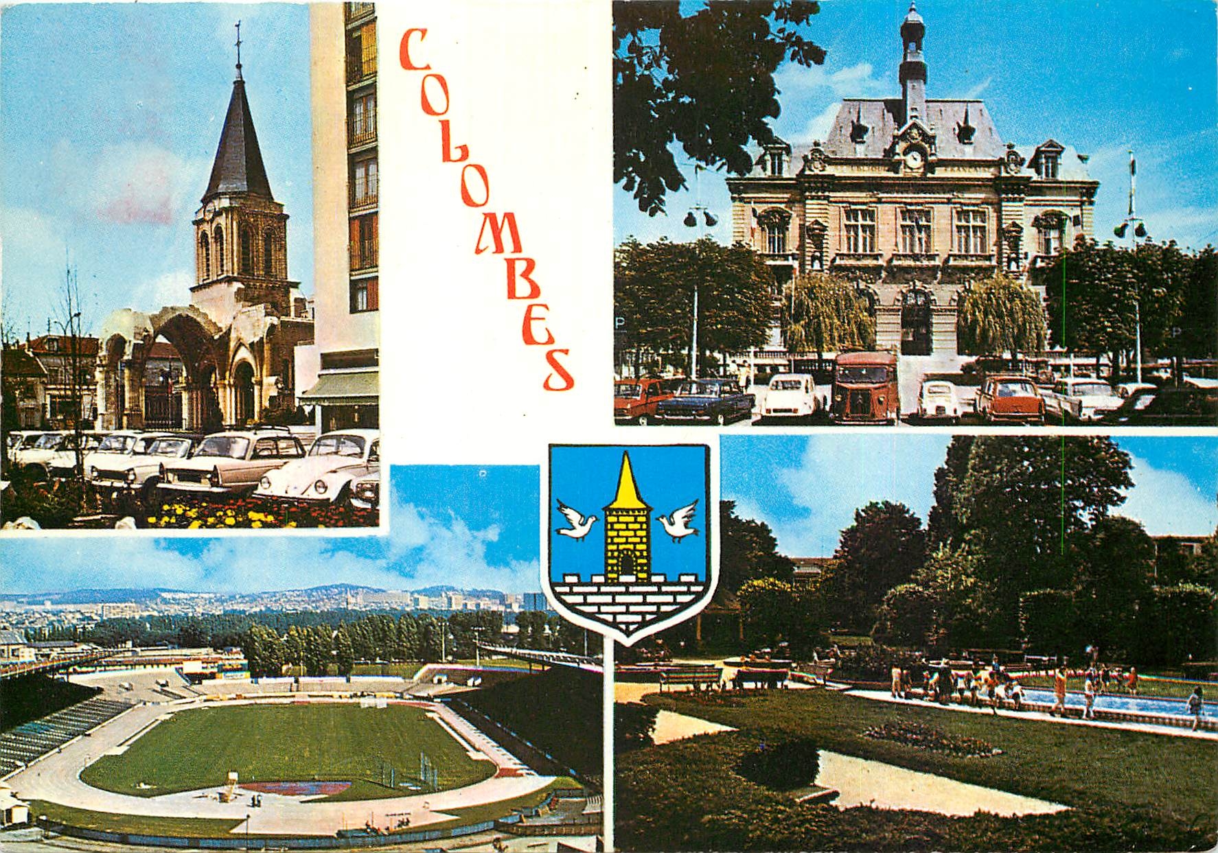 CPM Colombes Le clocher de l'ancienne Eglise St Pierre St Paul