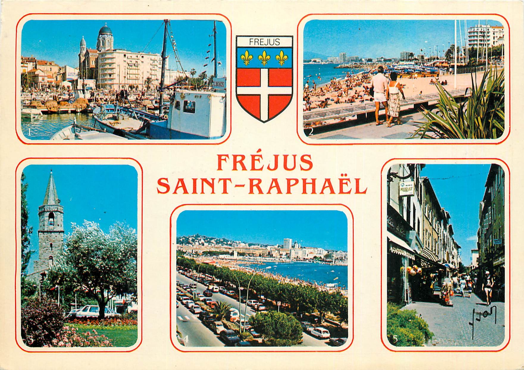 CPM Saint Raphael Frejus (Var) Le Port et l'Eglise
