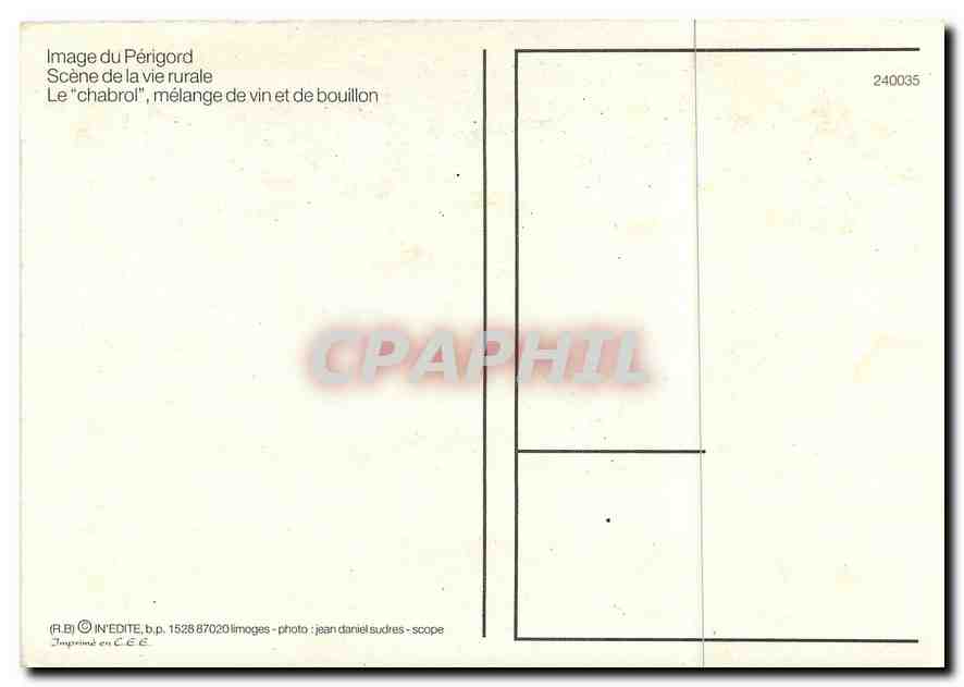 CPM Images du Perigord Scene de la vie rurale le Chabrol melange de vin et de bouillon — Back