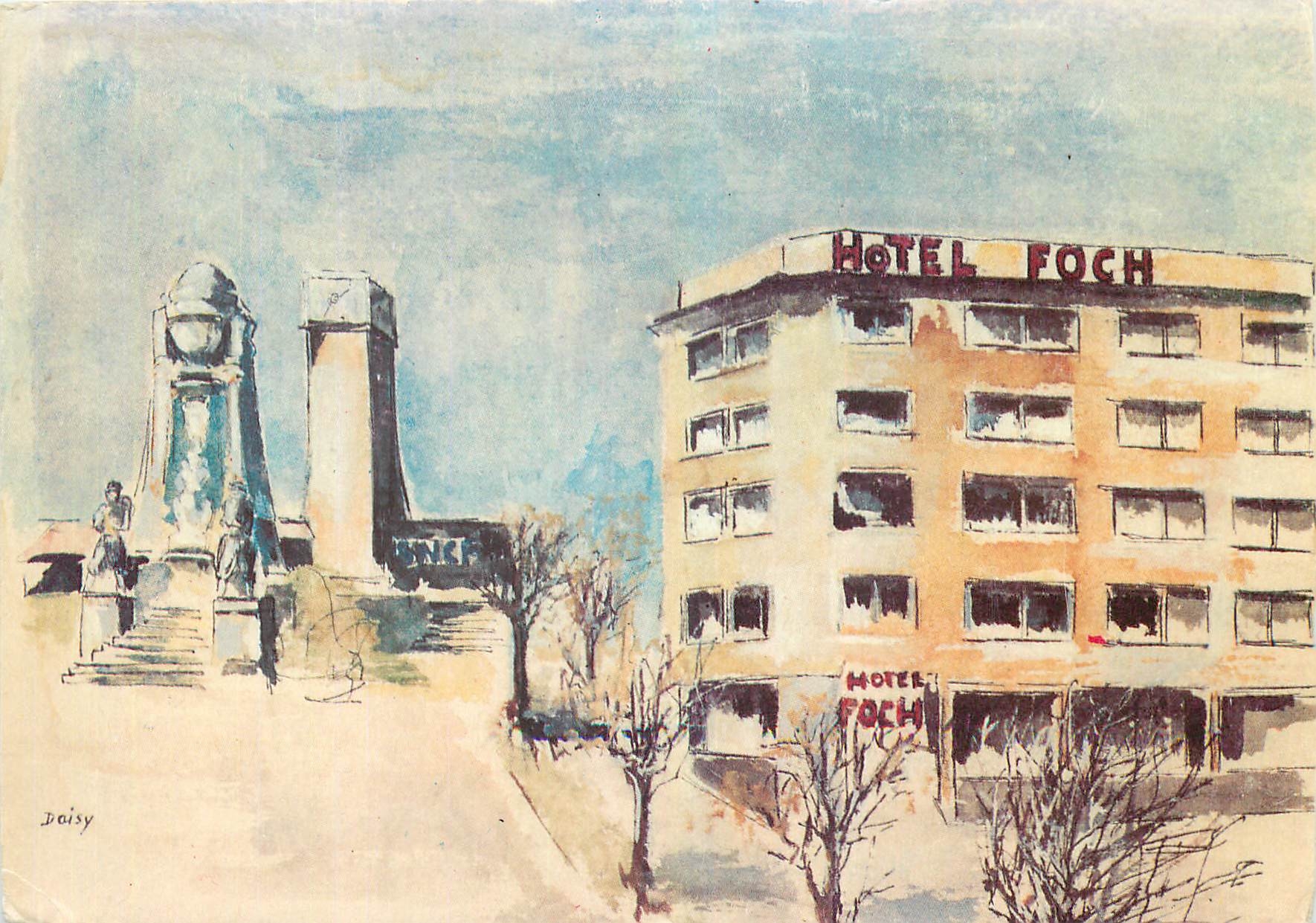 CPM Besancon Hotel Foch Avenue Foch Gare Viotte