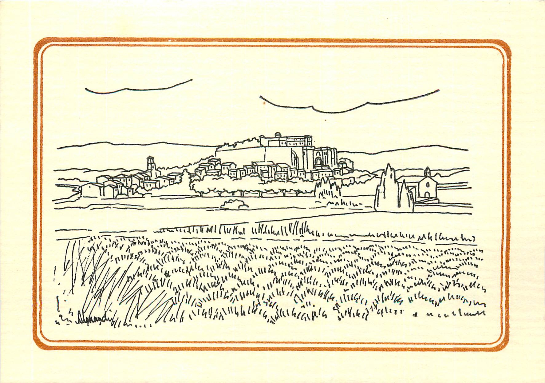 Grignan - Provence — vue du château et des collines — création A.G.I. PHILIPPOVCH