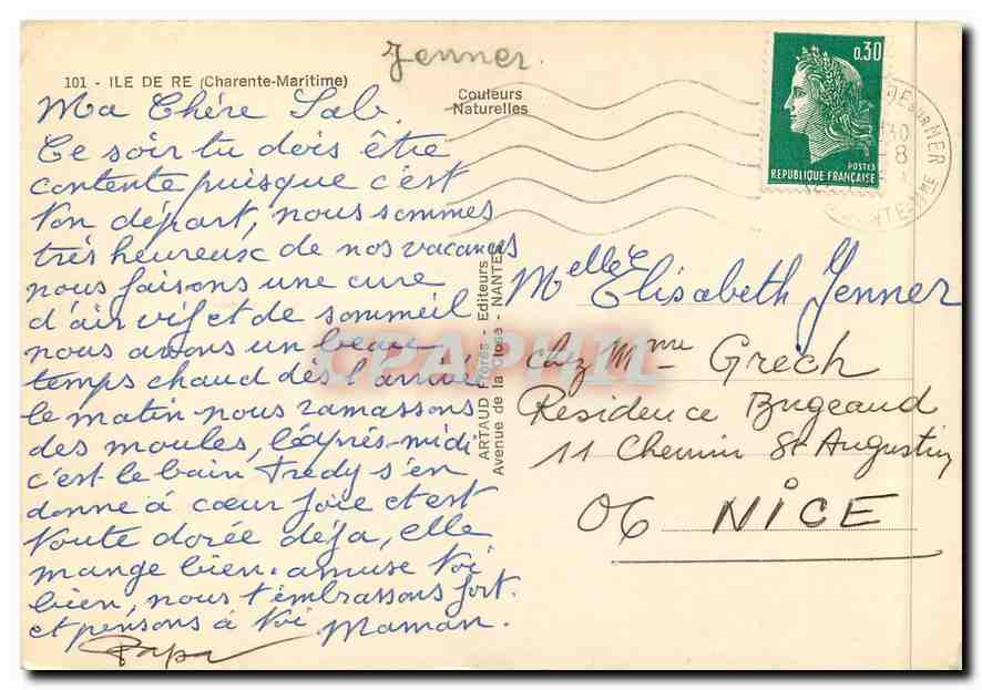 CPM Ile de Re (Charente Maritime) — Back