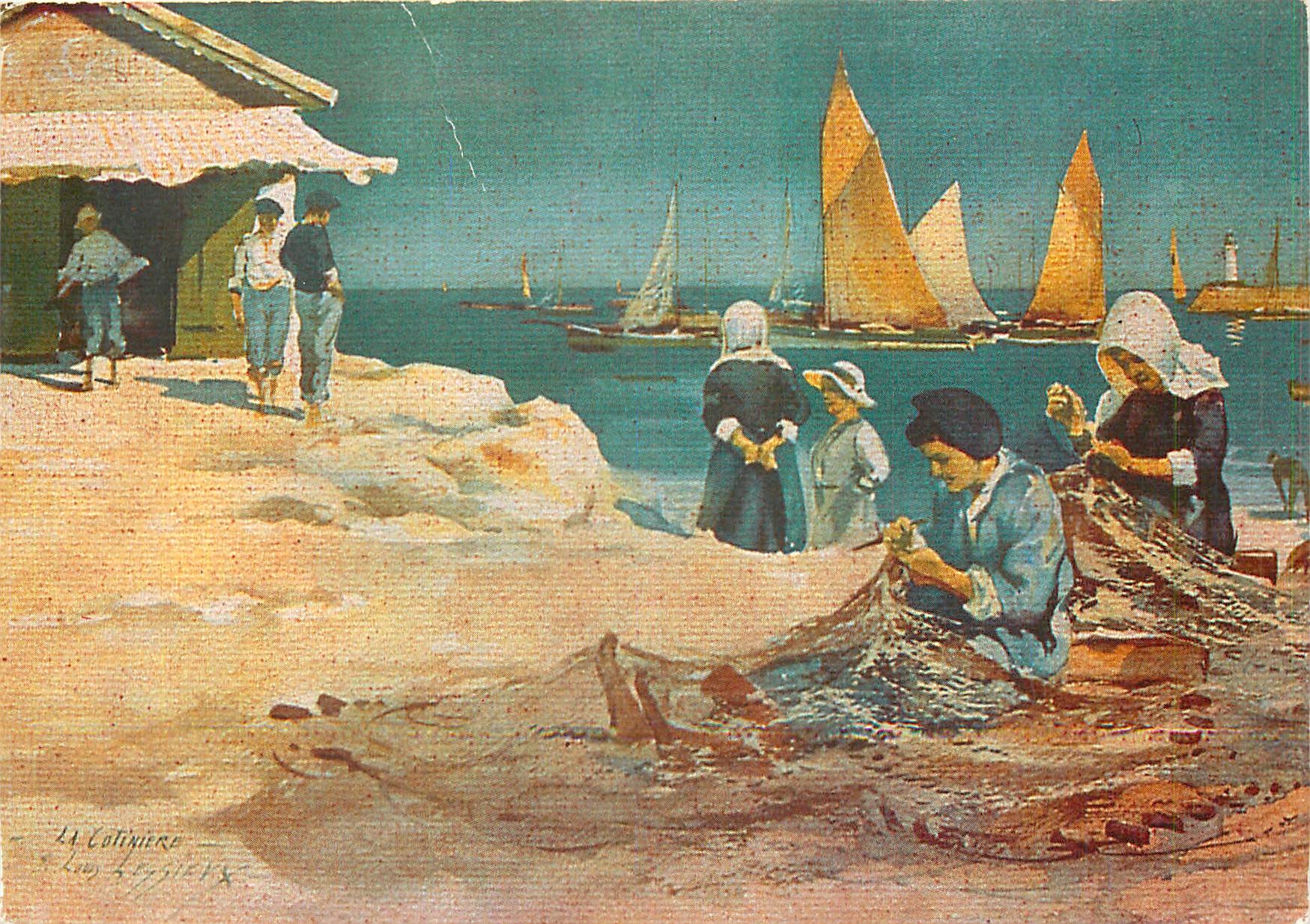 CPM Ile d'Oleron Aquarelle du port de la Cotiniere en 1890 (Louis Lessieux
