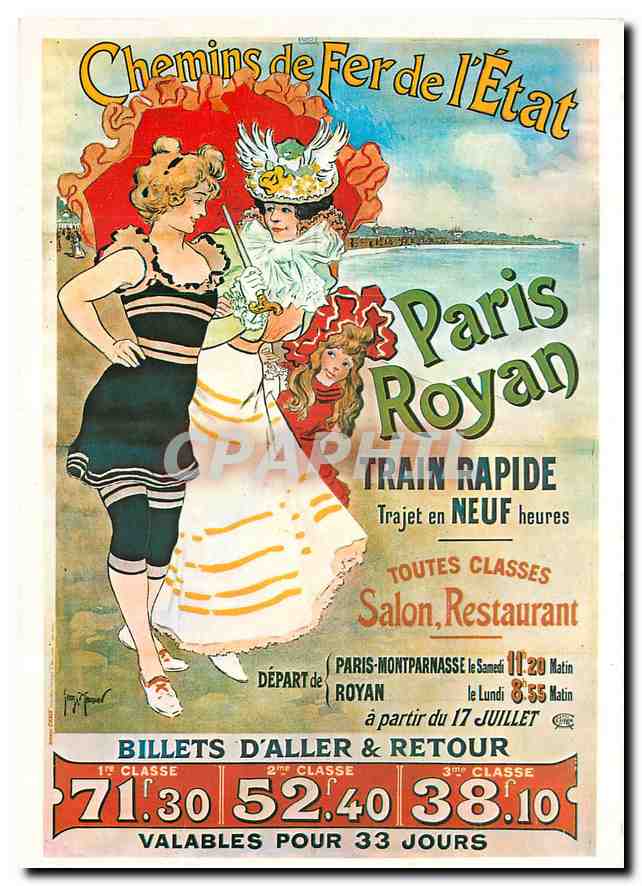 CPM G Meunier Ch de fer de l'Estat Paris Royan