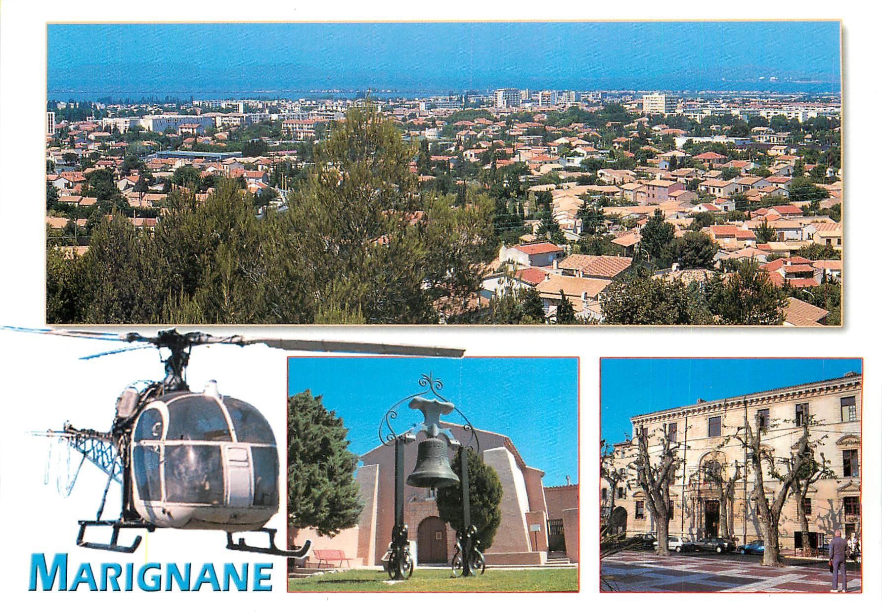 CPM Marignane (B du Rhone) Sous le Soleil de Provence Helicoptere