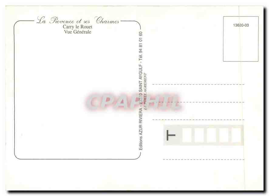 CPM La Provence et ses Charmes Carry le Roet vue generale — Verso