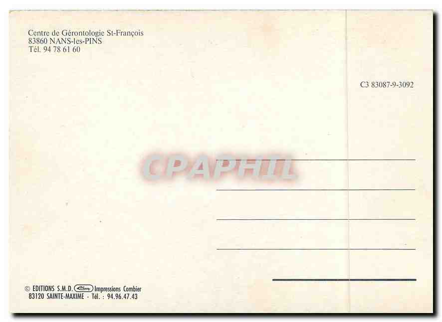 CPM Centre de Gerontologie Saint Francois Nans les Pins — Rückseite