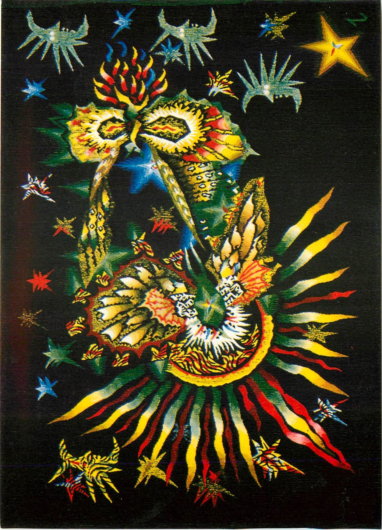 CPM  Tapisserie Papillon et Feux