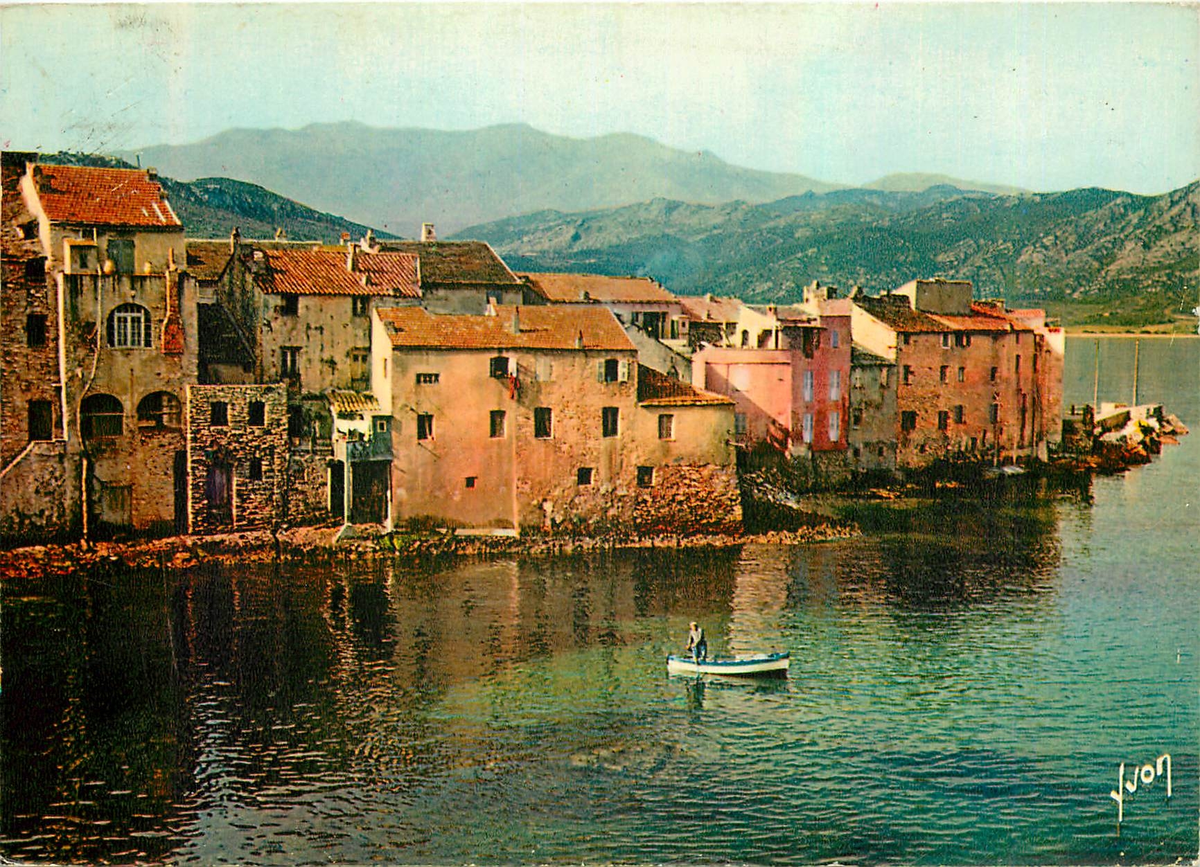 CPM Couleurs et Lumiere de France La Corse Oasis de Beaute Saint Florent Village Bati a fleur d'eau 