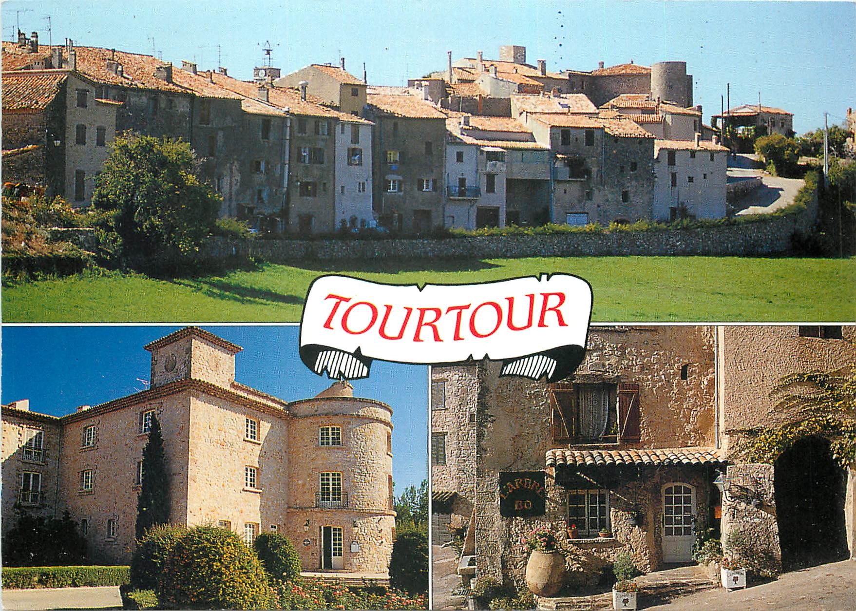 CPM Tourtour (Var) Dans le ciel le villae ses Hotels alt 640 m